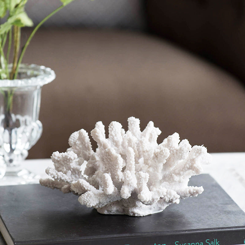 Ocean Coral Decorative Sculpture - White