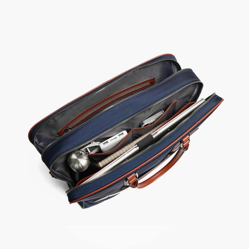 Odyssey Double-Zip Briefcase - Navy