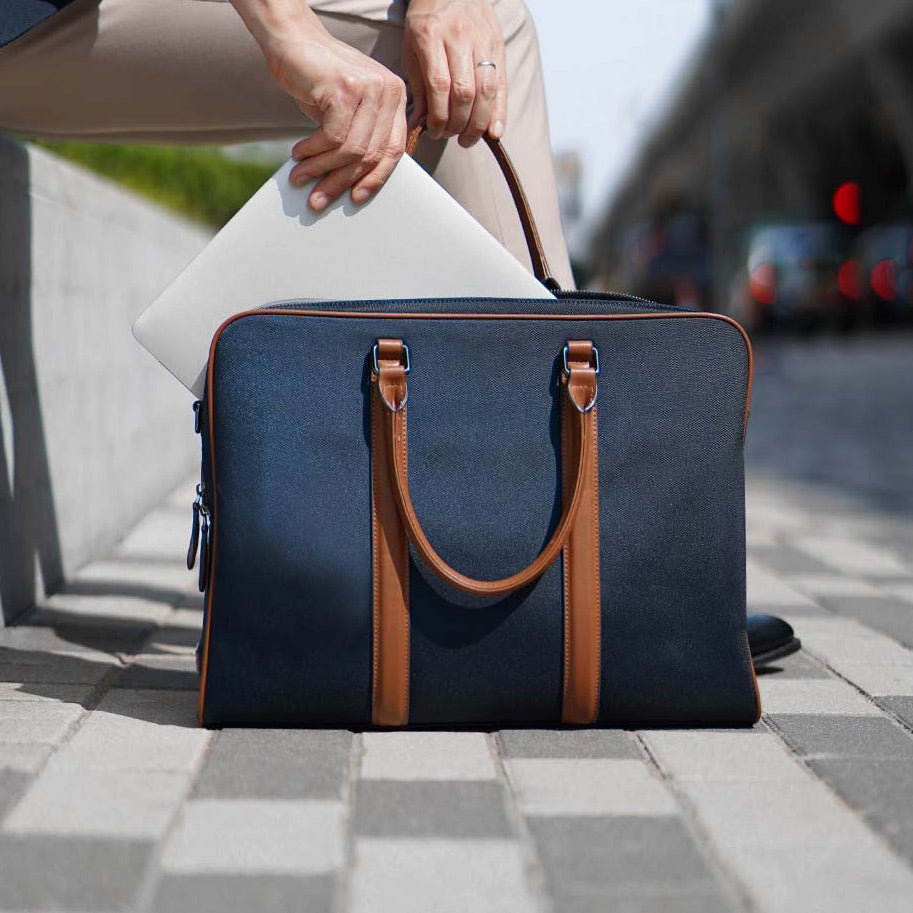 Odyssey Double-Zip Briefcase - Navy