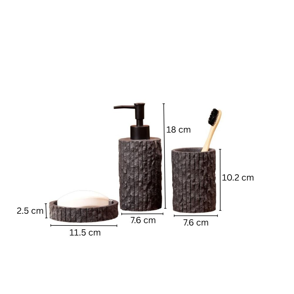 Olay 3-piece Bathroom Set - Speckled Charcoal