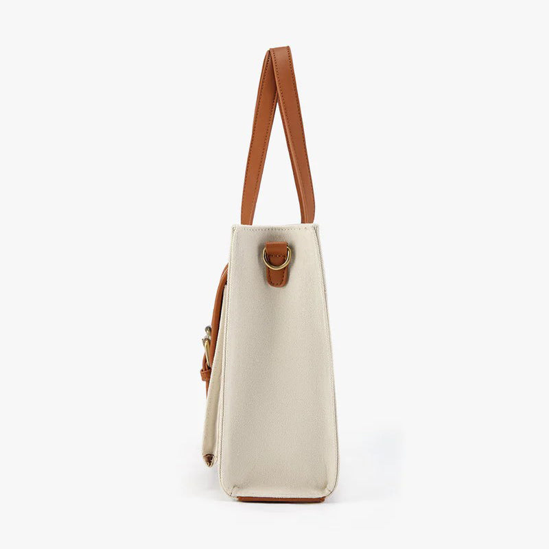 Olivia Tote Bag Small - Beige Brown