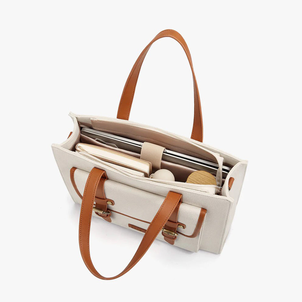 Olivia Tote Bag Small - Beige Brown