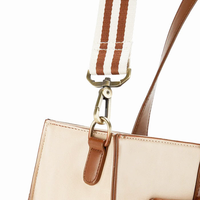 Olivia Classic Laptop Tote Bag - Beige Brown