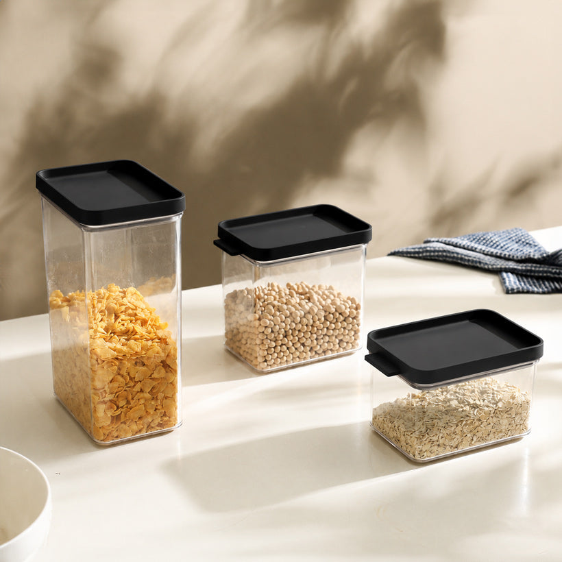 Omnia 3-Piece Storage Set - Black