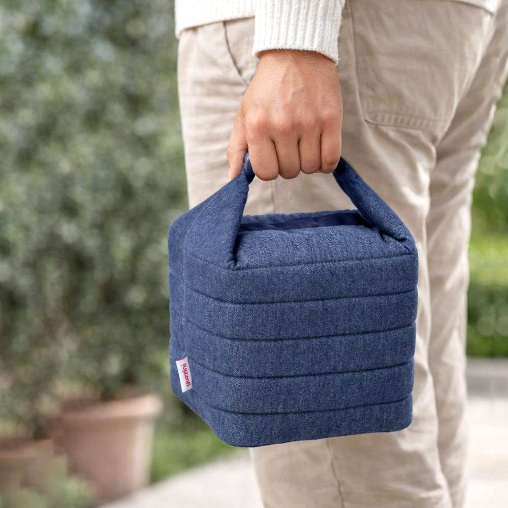 On-the-Go Thermal Bag with Container Small - Denim Blue
