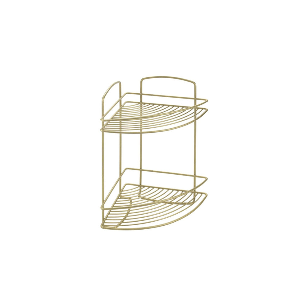Onda 2-Tier Corner Shelf - Brass