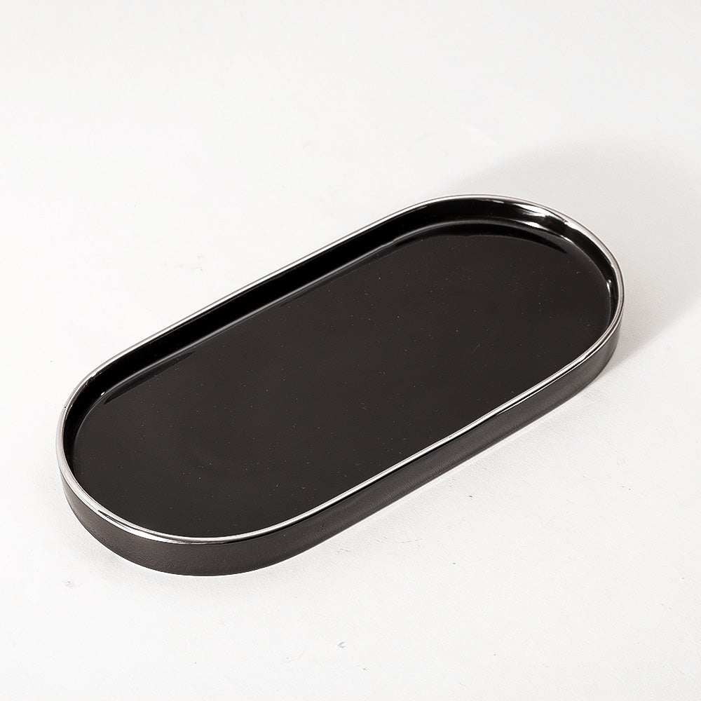 Onyx Oval Serving Platter Large - Black