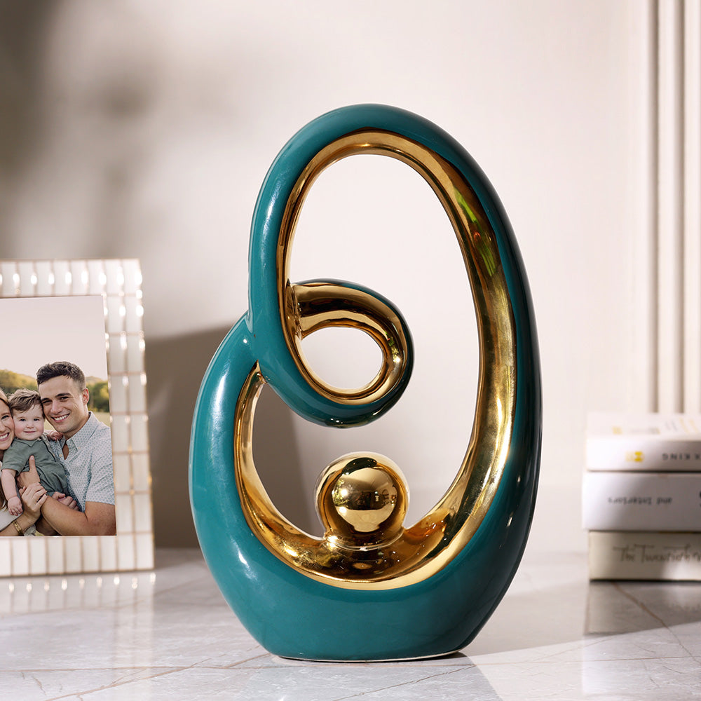 Oracle Ceramic Sculpture - Green Gold