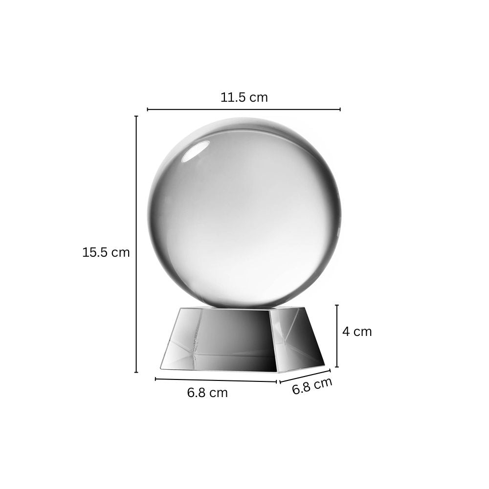 Oracle Glass Ball Accent with Base - Clear