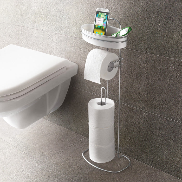 Orbit Toilet Paper Holder with Dispenser - White