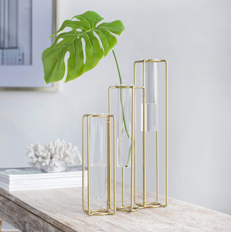 Orca Three Connected Test Tube Vases Large