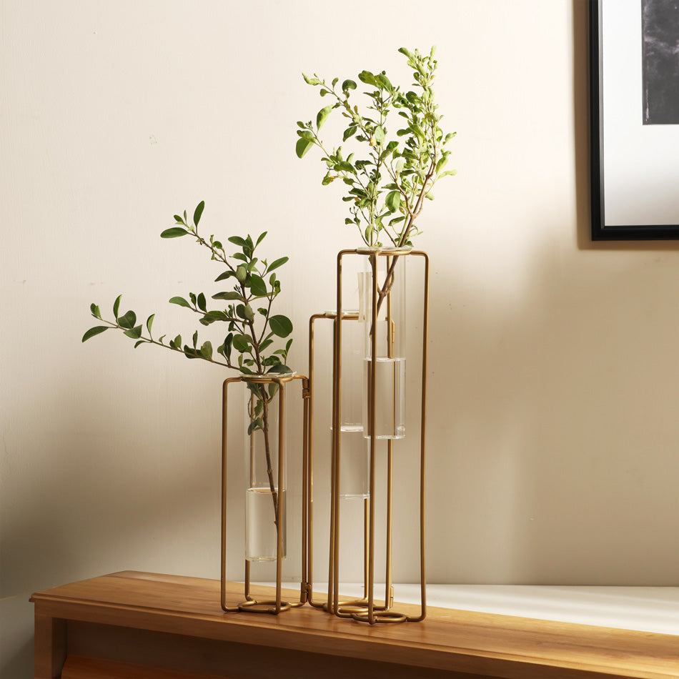 Orca Three Connected Test Tube Vases Large