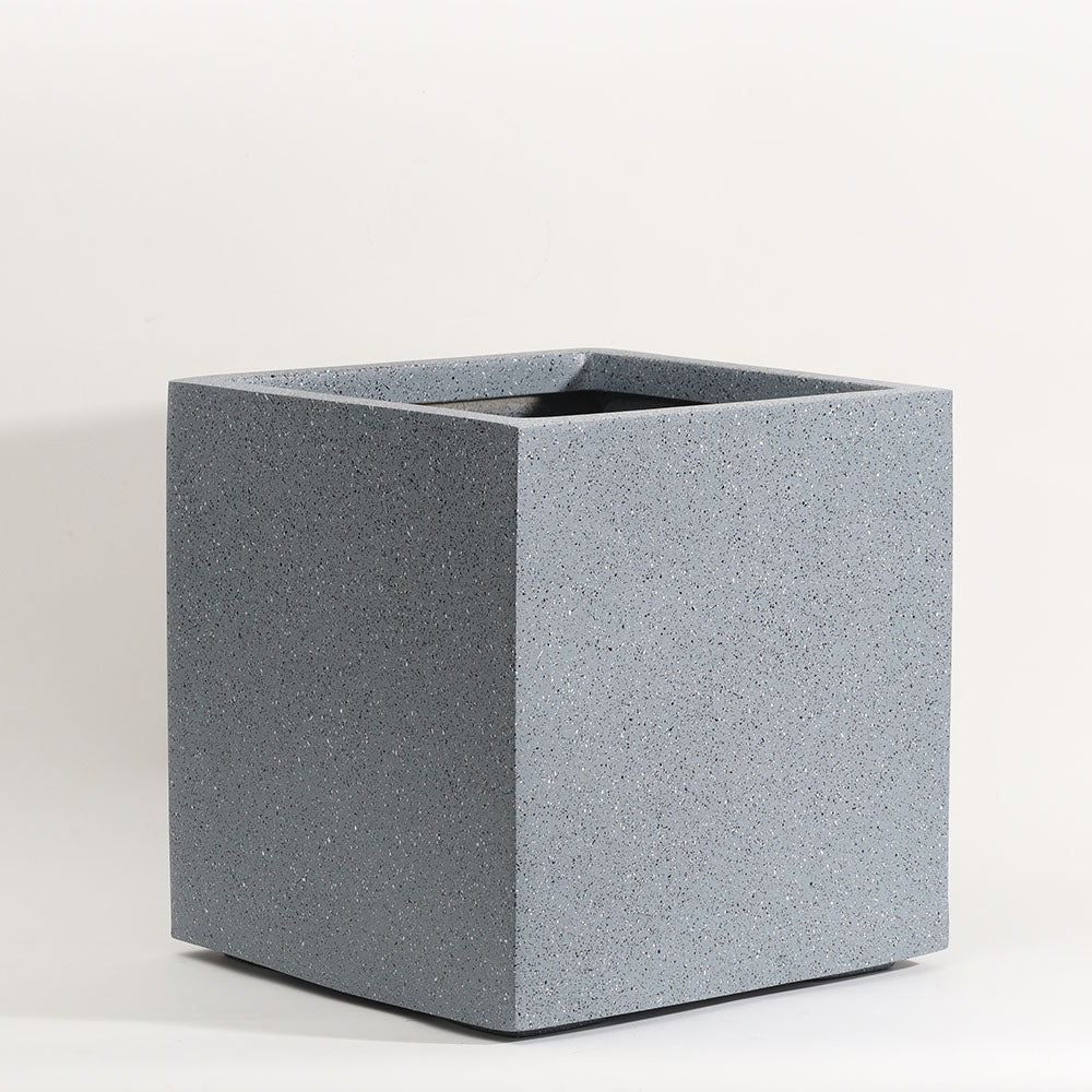 Orion Square Planter Large - Speckled Grey