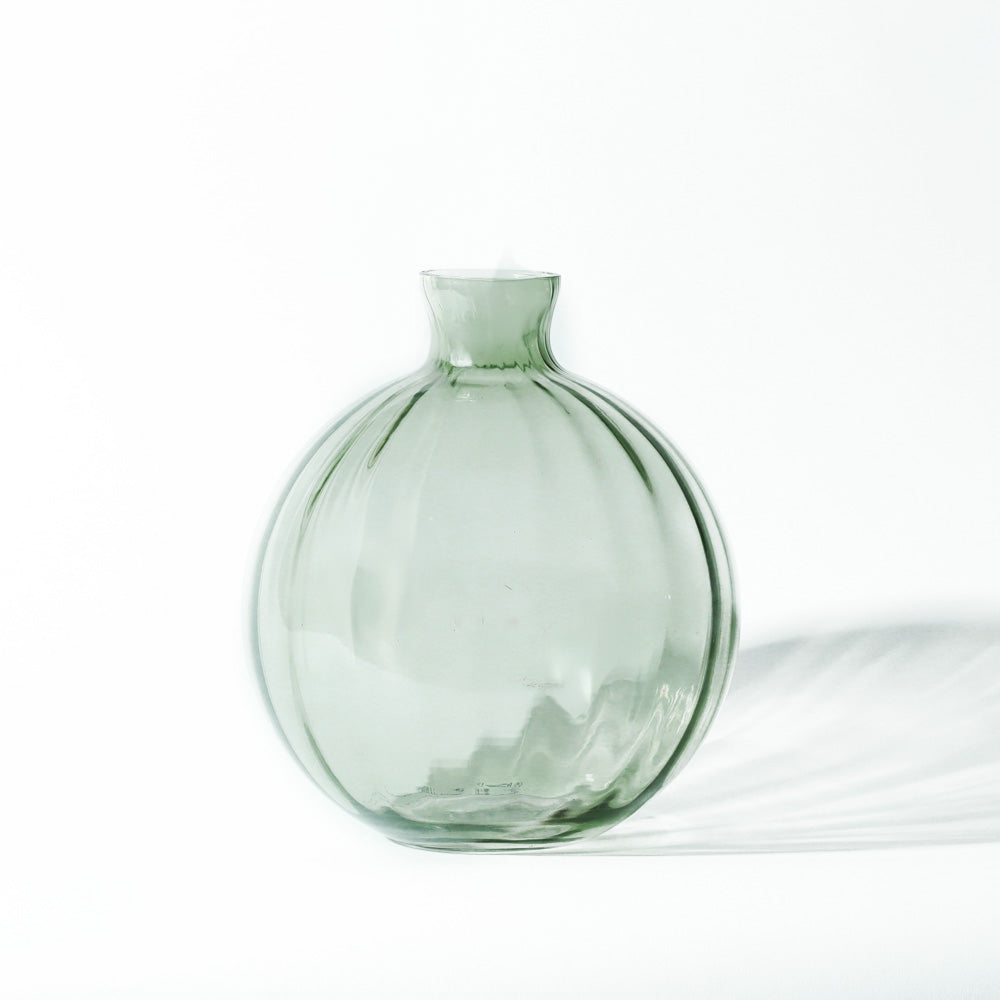 Orly Rippled Round Vase Large - Sage