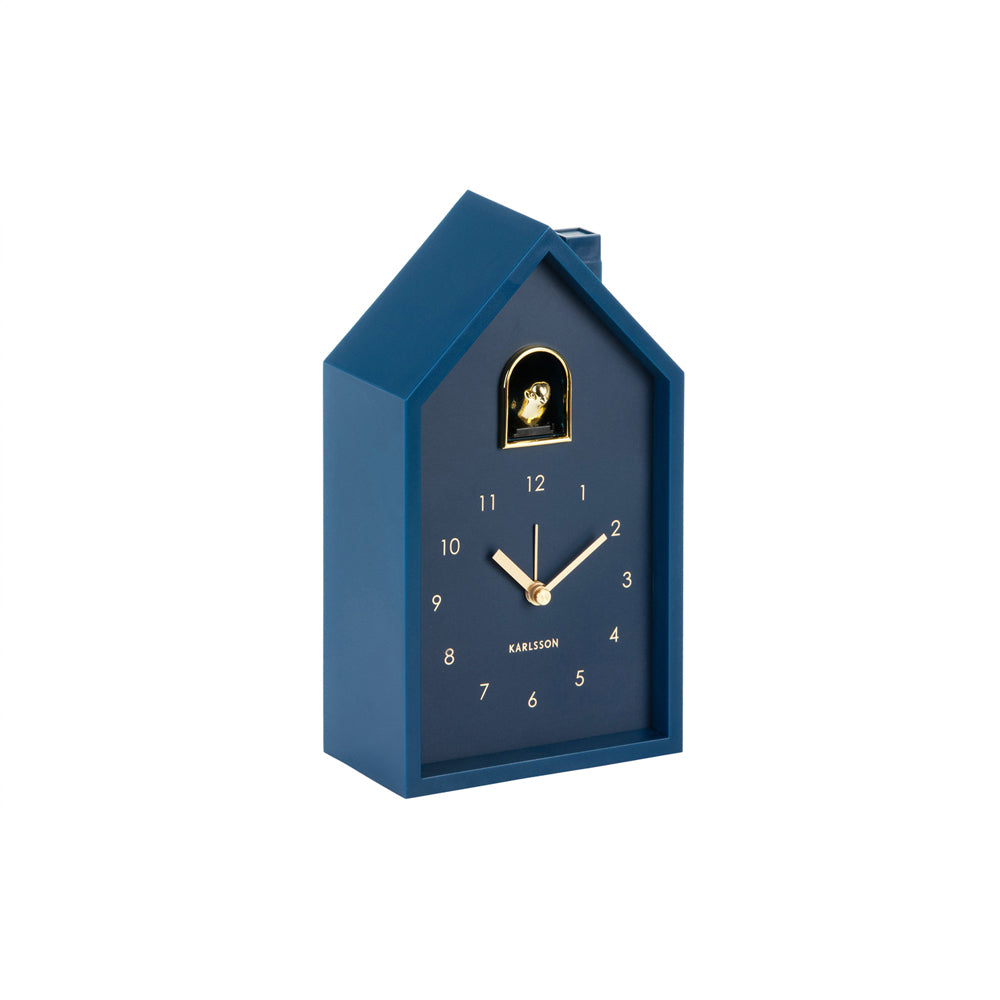 Oro Modern Cuckoo Alarm Clock - Dark Blue