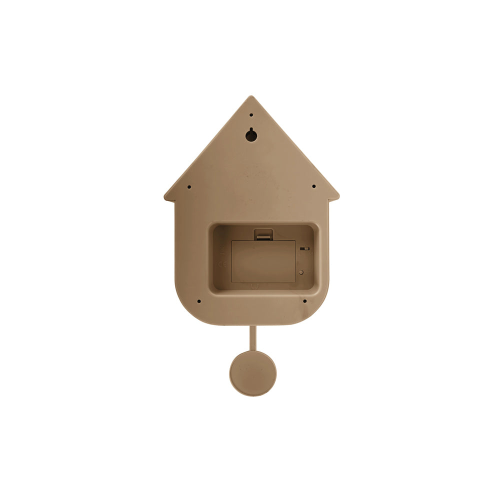Oro Modern Cuckoo Pendulum Wall Clock - Mocha Brown