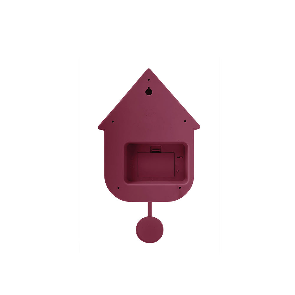Oro Modern Cuckoo Pendulum Wall Clock - Dark Mauve