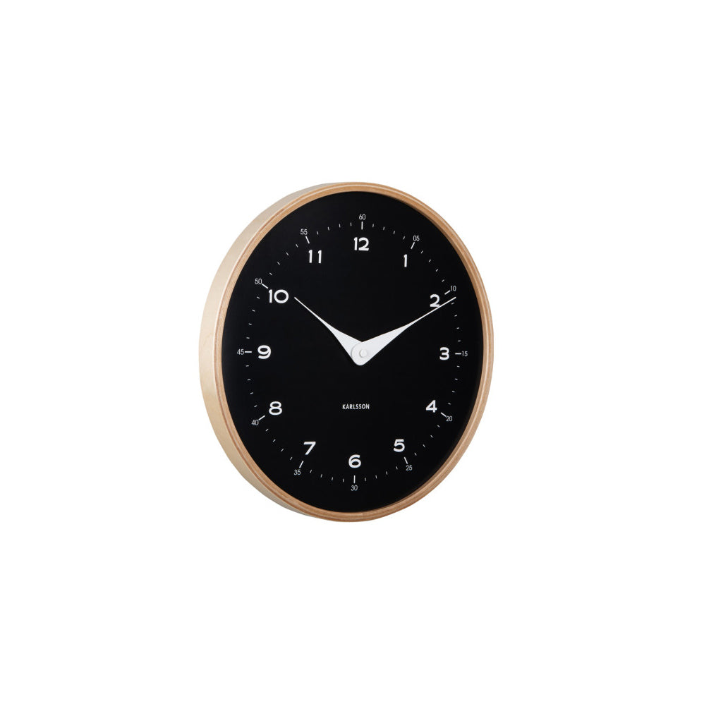 Osado Dome Wall Clock 30cm - Black
