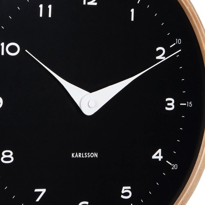 Osado Dome Wall Clock 30cm - Black