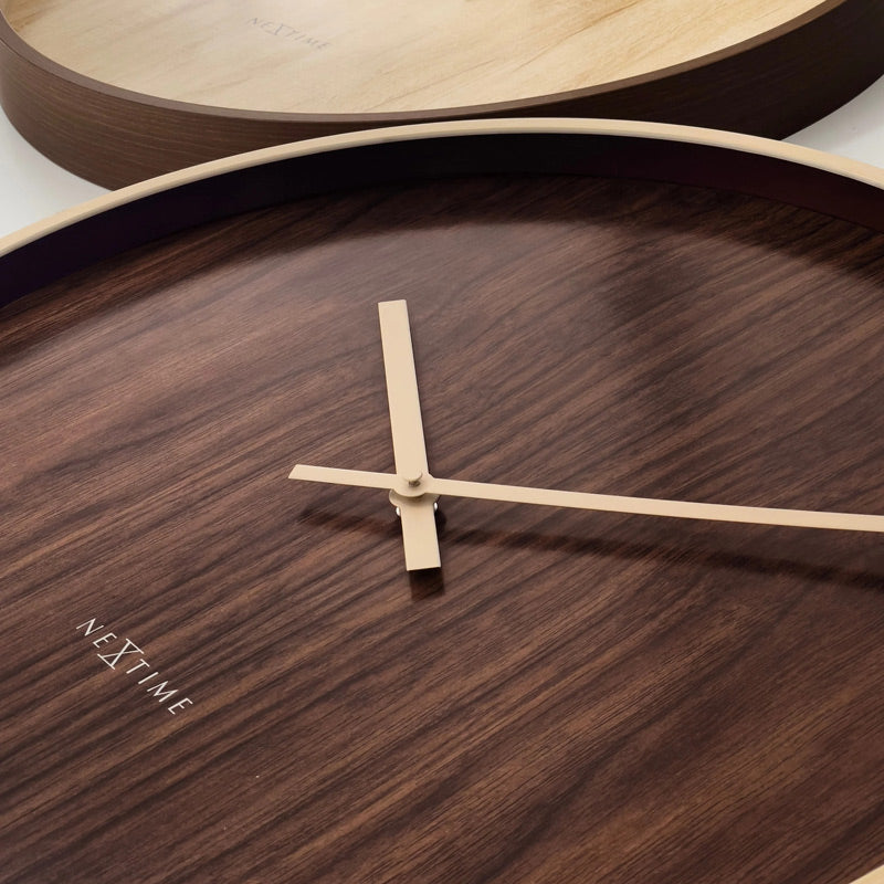 Oslo Wall Clock 50cm - Wood Brown