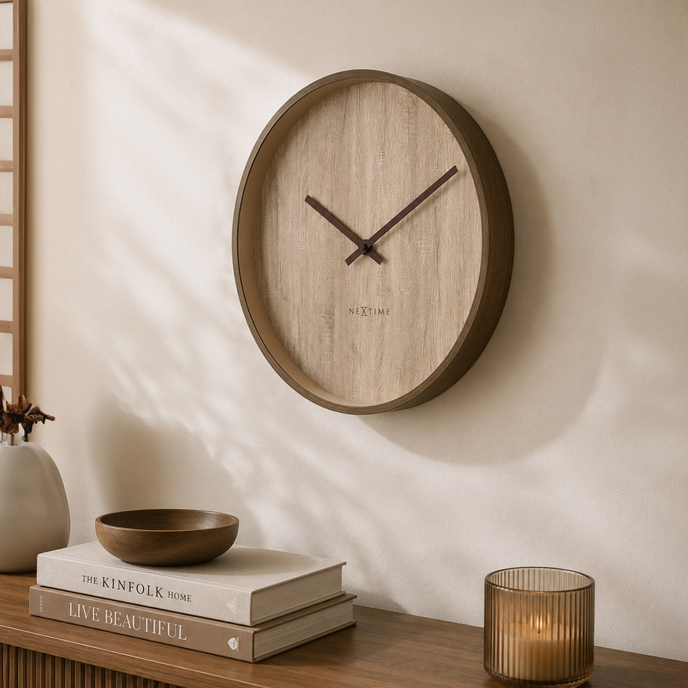 Oslo Wall Clock 50cm - Light Brown