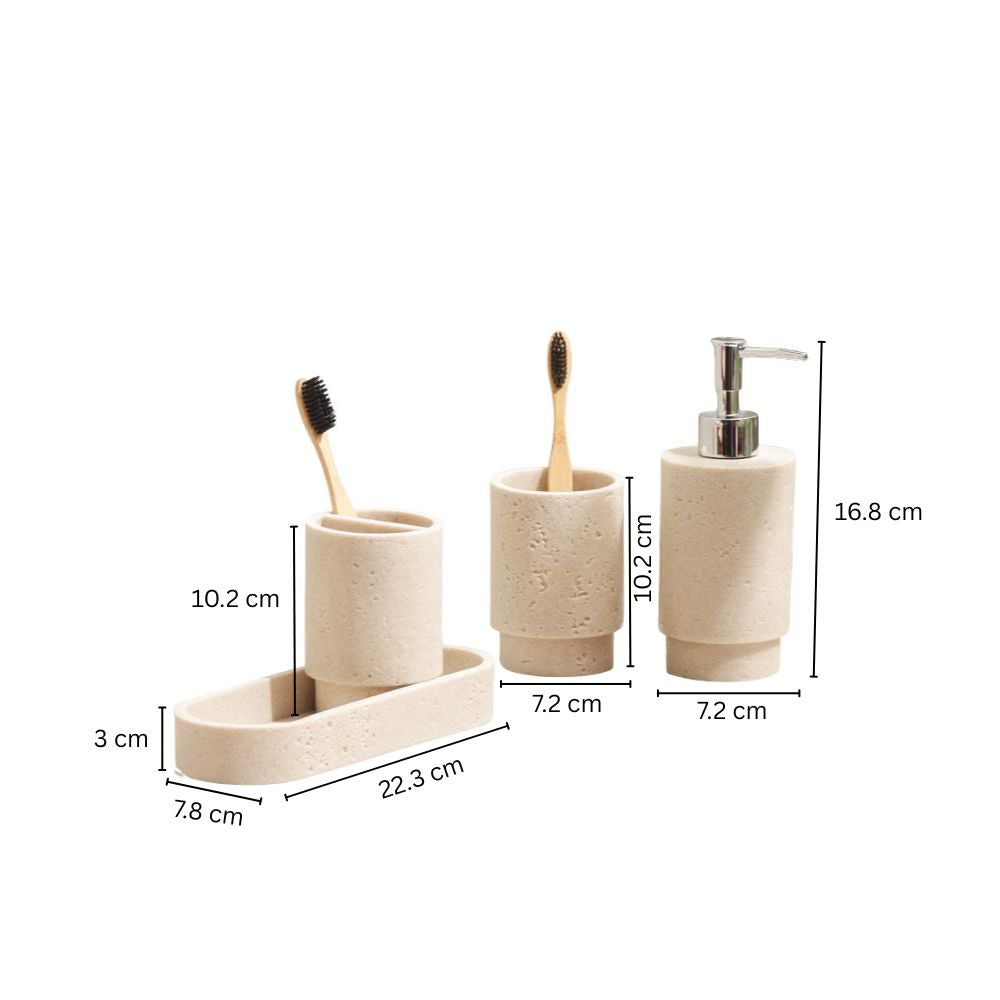 Oslo 4-piece Bathroom Set - Greige
