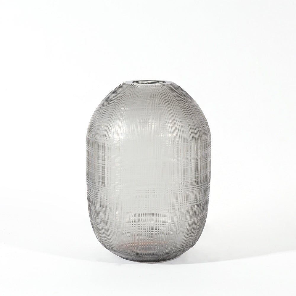 Omnia Glass Vase Small - Smoke Grey
