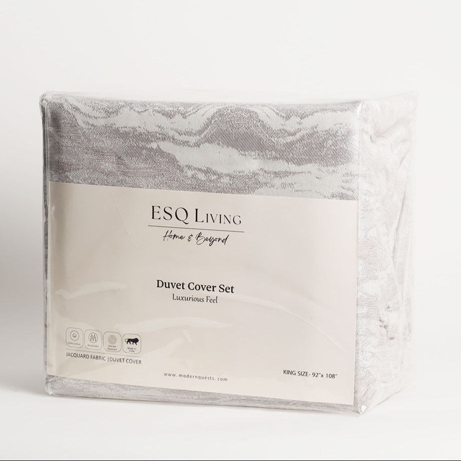 Pacific Duvet Cover and Pillow Shams Set - Grey