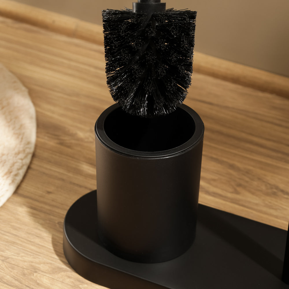 Pacific Toilet Brush and Roll Holder - Black