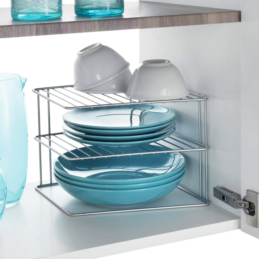 Palio 2-Tier Corner Shelf - Polytherm Silver
