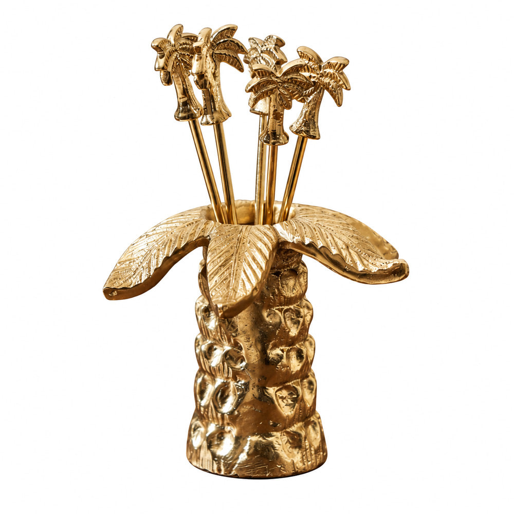 Palmiq Appetizer Picks, Set of 6 - Gold