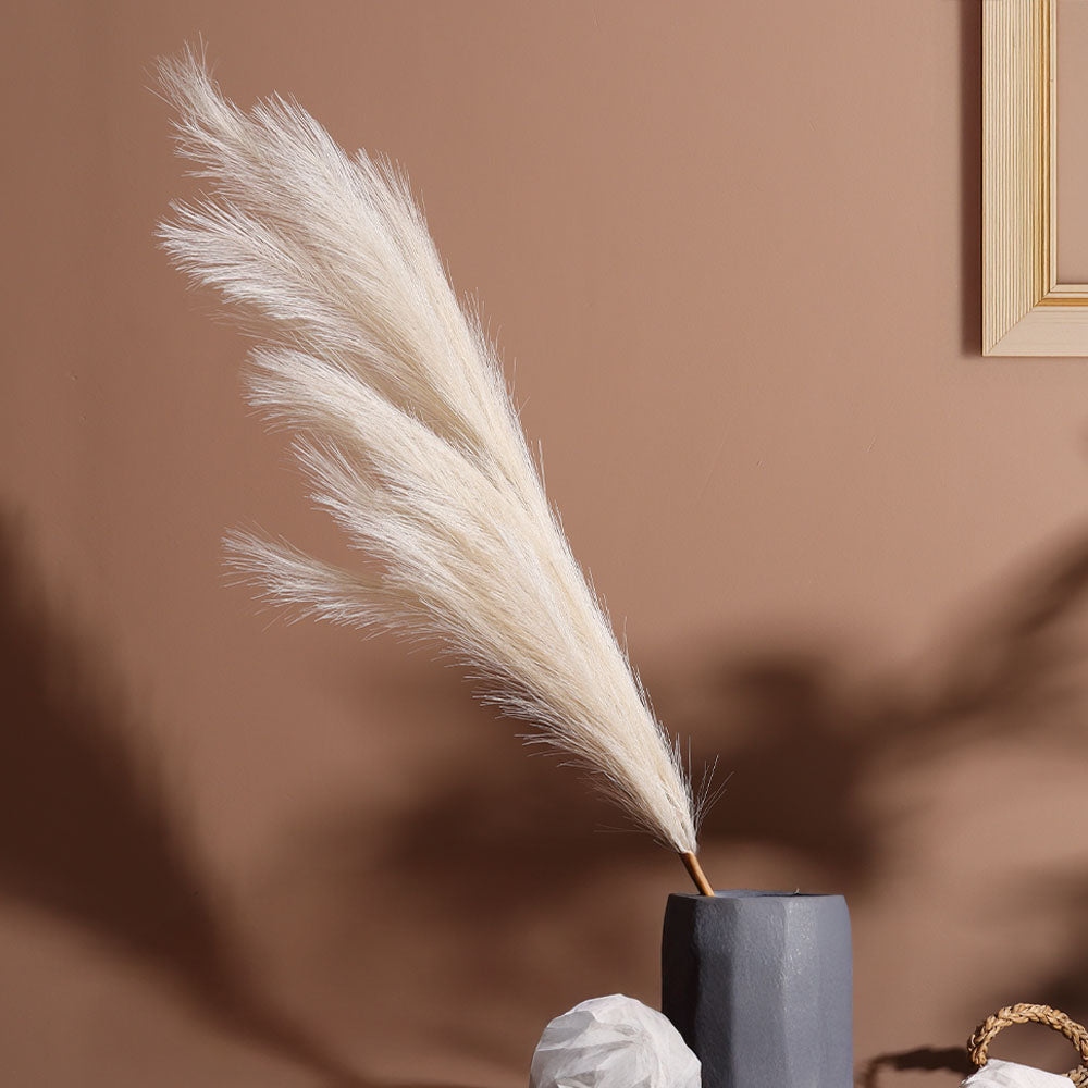 Pampas Reed Faux Stem - Cream