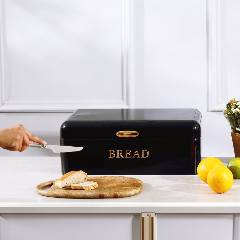 Pano Metal Bread Box - Black Copper