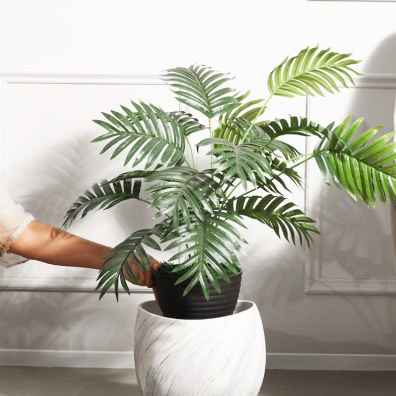 artificial parlor palm ESQ Living Parlor Palm Artificial Potted Plant