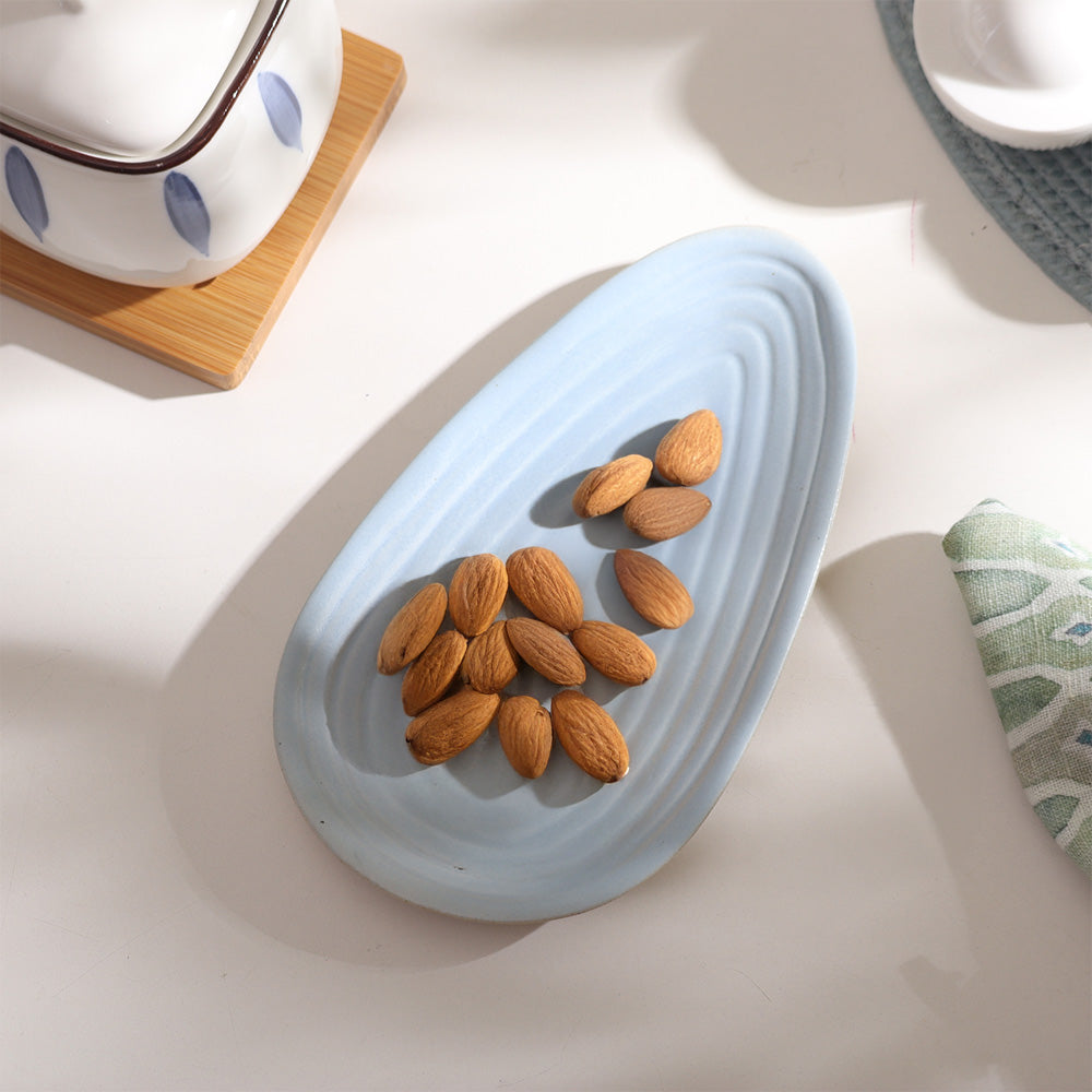 Paros Drop Serving Plate Small - Sky Blue
