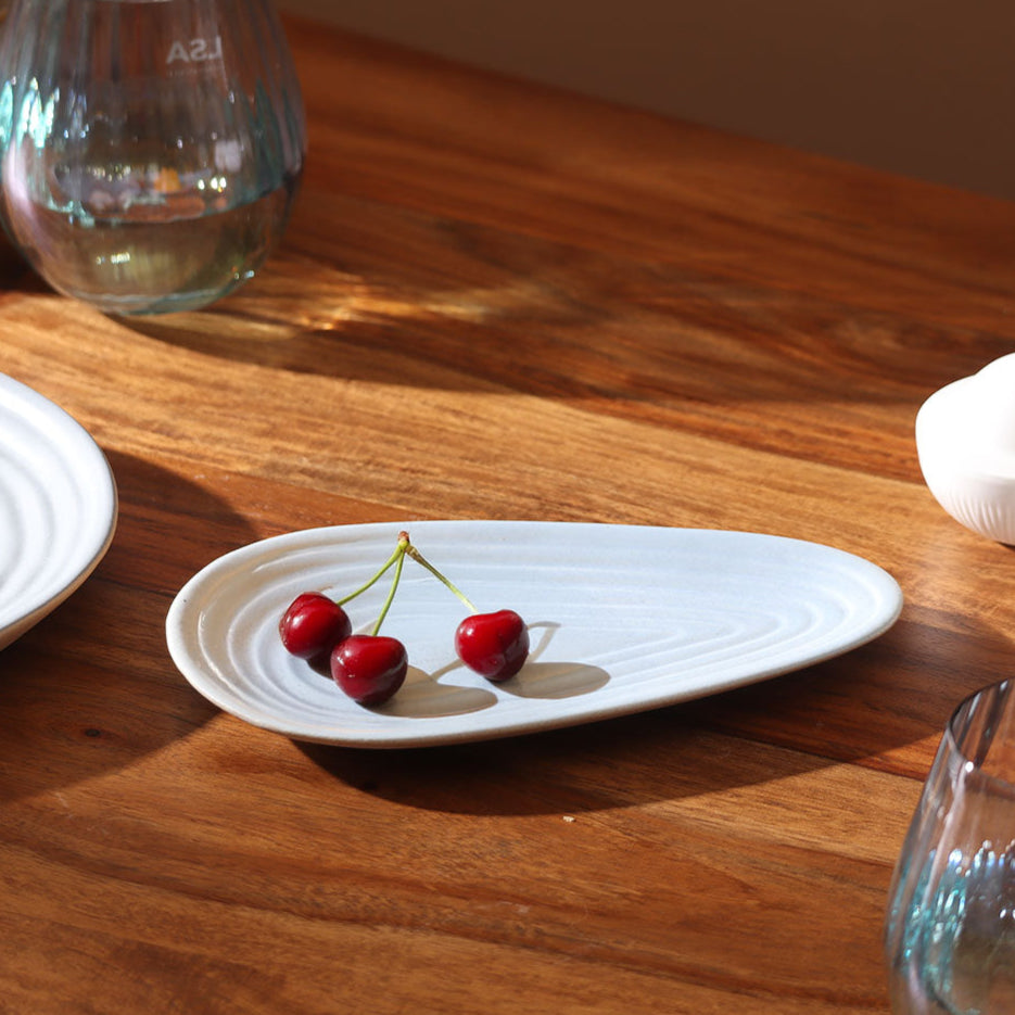 Paros Drop Serving Plate Small - Sky Blue