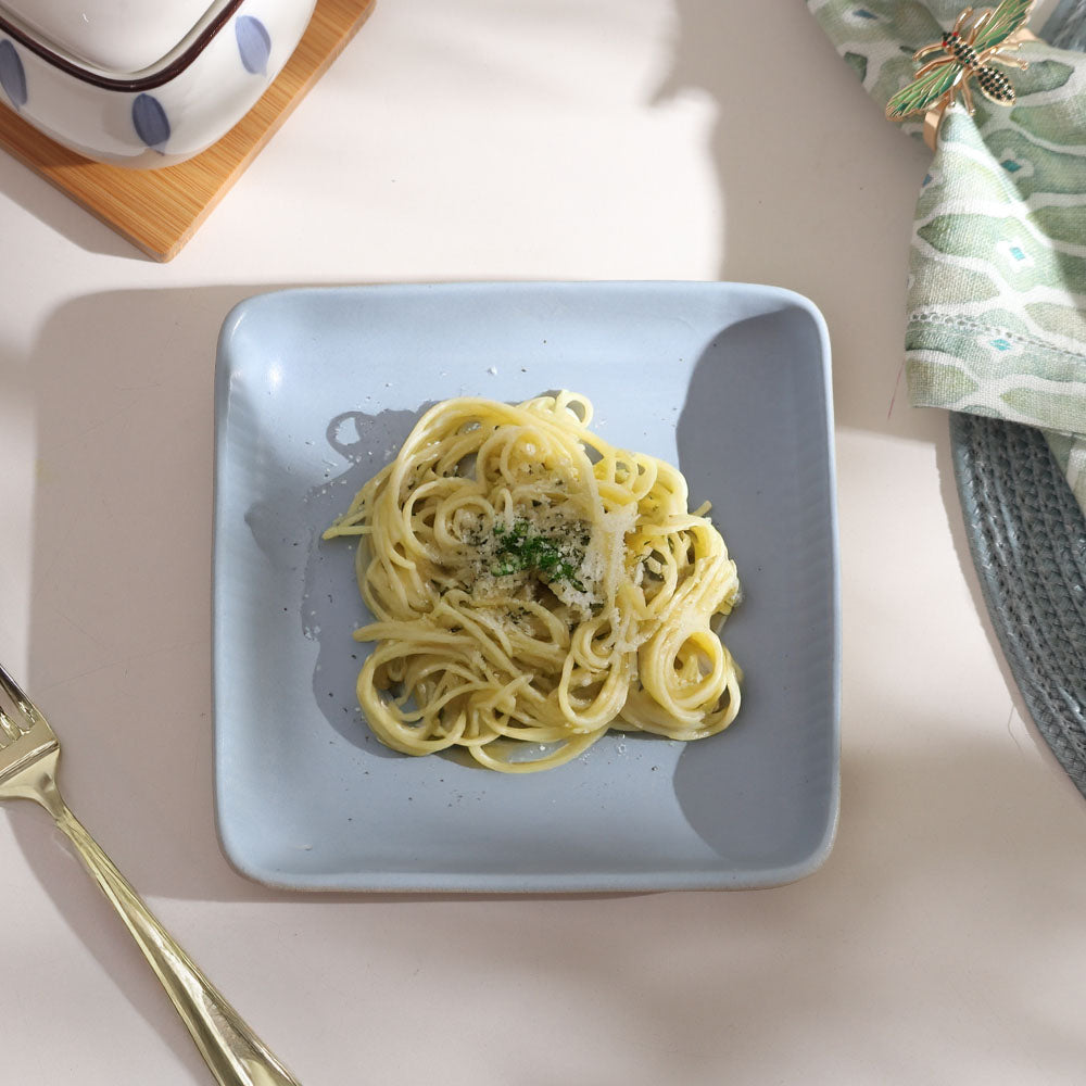 Paros Square Serving Plate Medium - Sky Blue