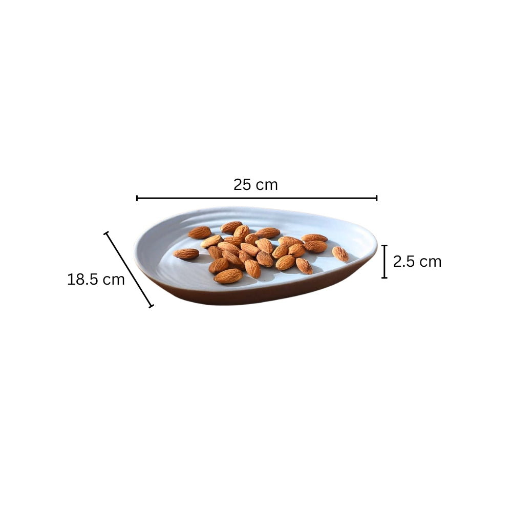 Paros Drop Serving Plate Medium - Sky Blue