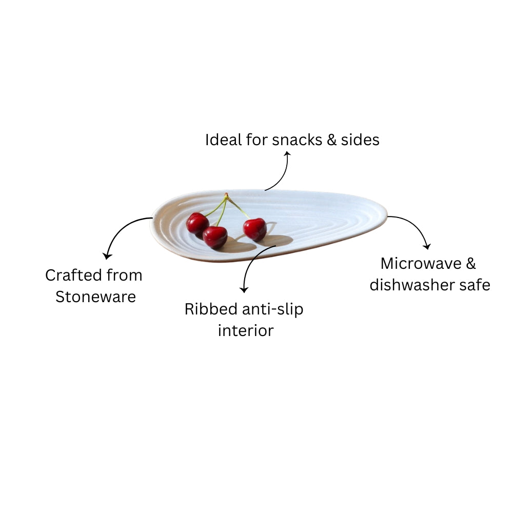 Paros Drop Serving Plate Small - Sky Blue