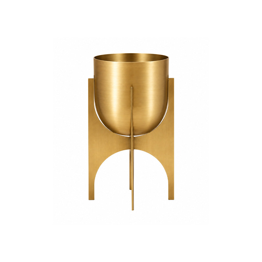 Parson Metal Planter with Stand Short -  Gold