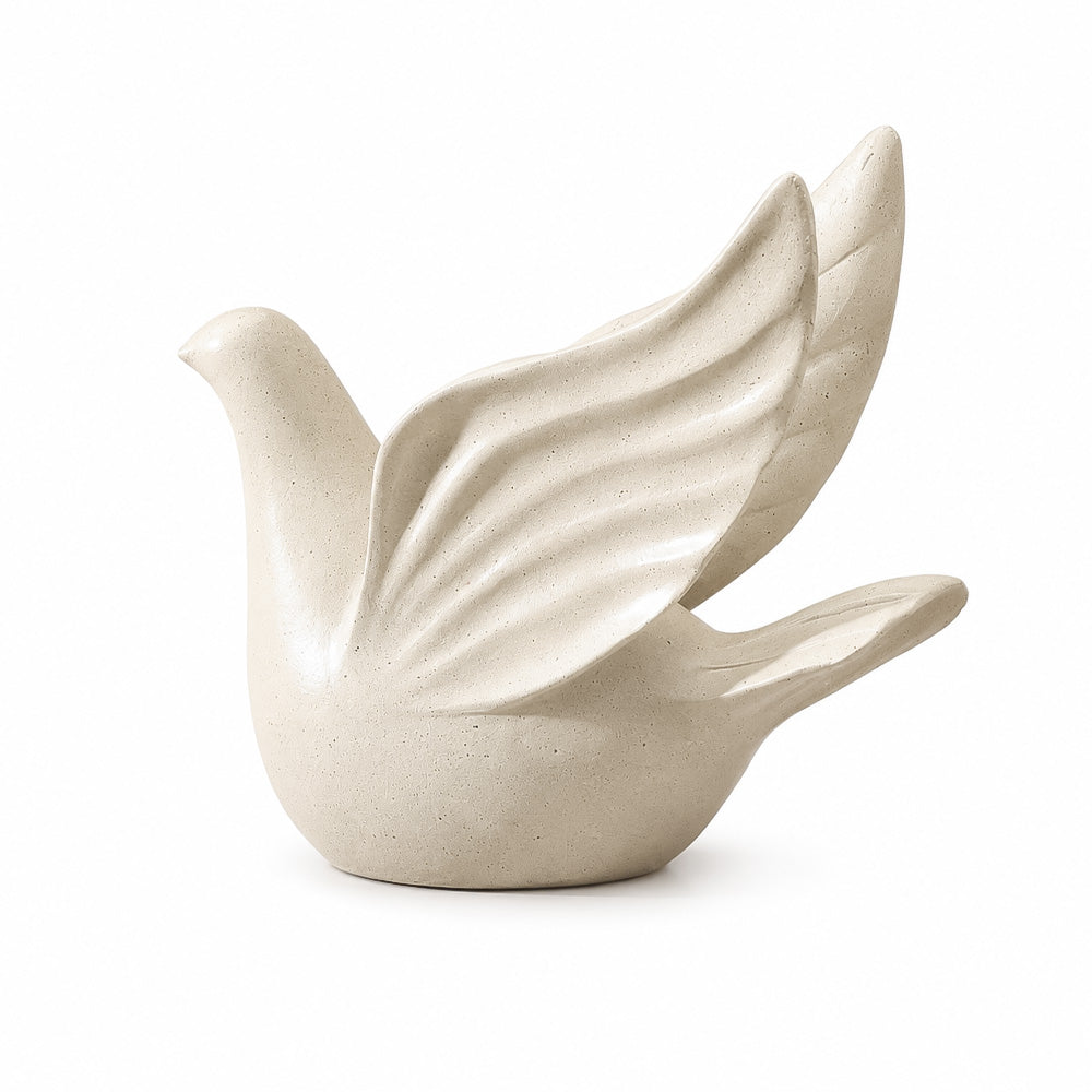 Enhabit Peace Dove Sculpture Medium - Speckled Grey
