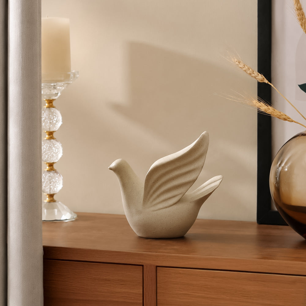Peace Dove Sculpture Small - Speckled Grey