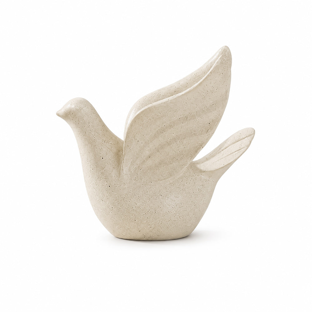Peace Dove Sculpture Small - Speckled Grey