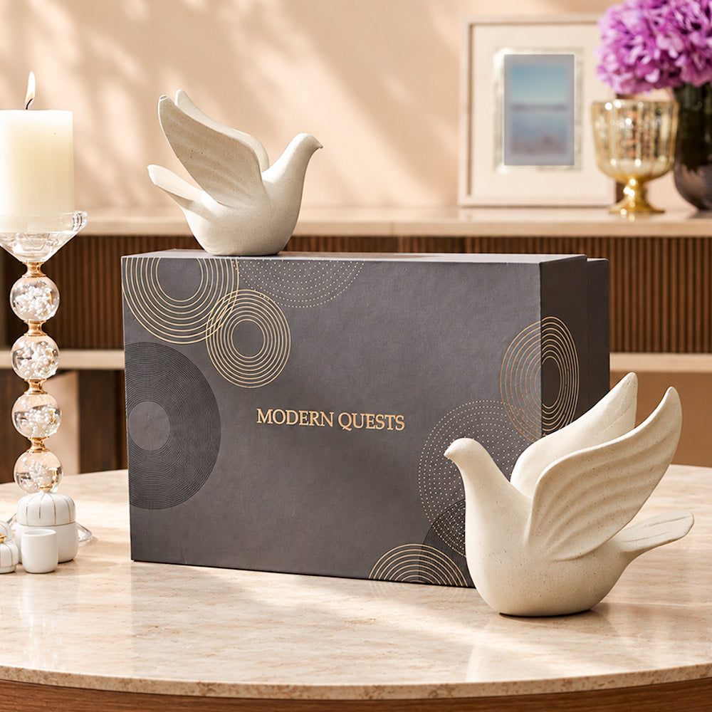 Peace Doves, 2 -piece Gift Set - Speckled Grey