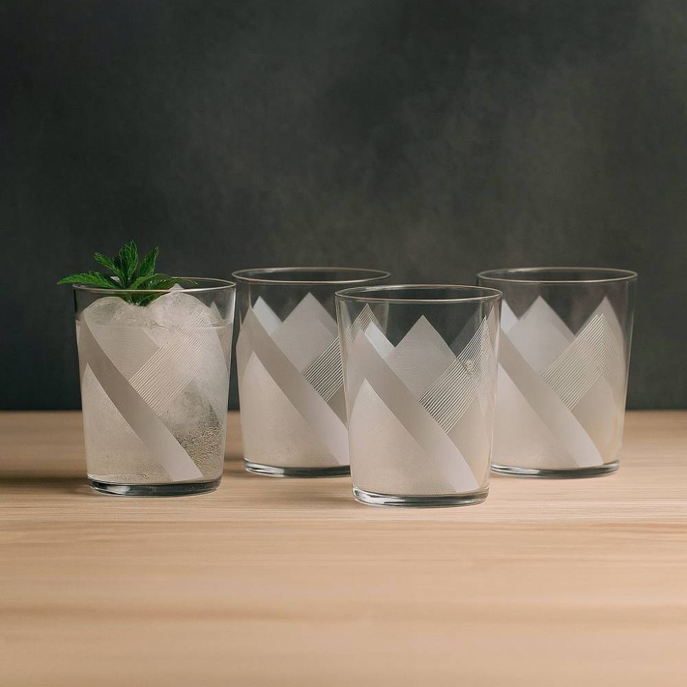 Peaks Tumblers 560ml, Set of 4 - Graphite