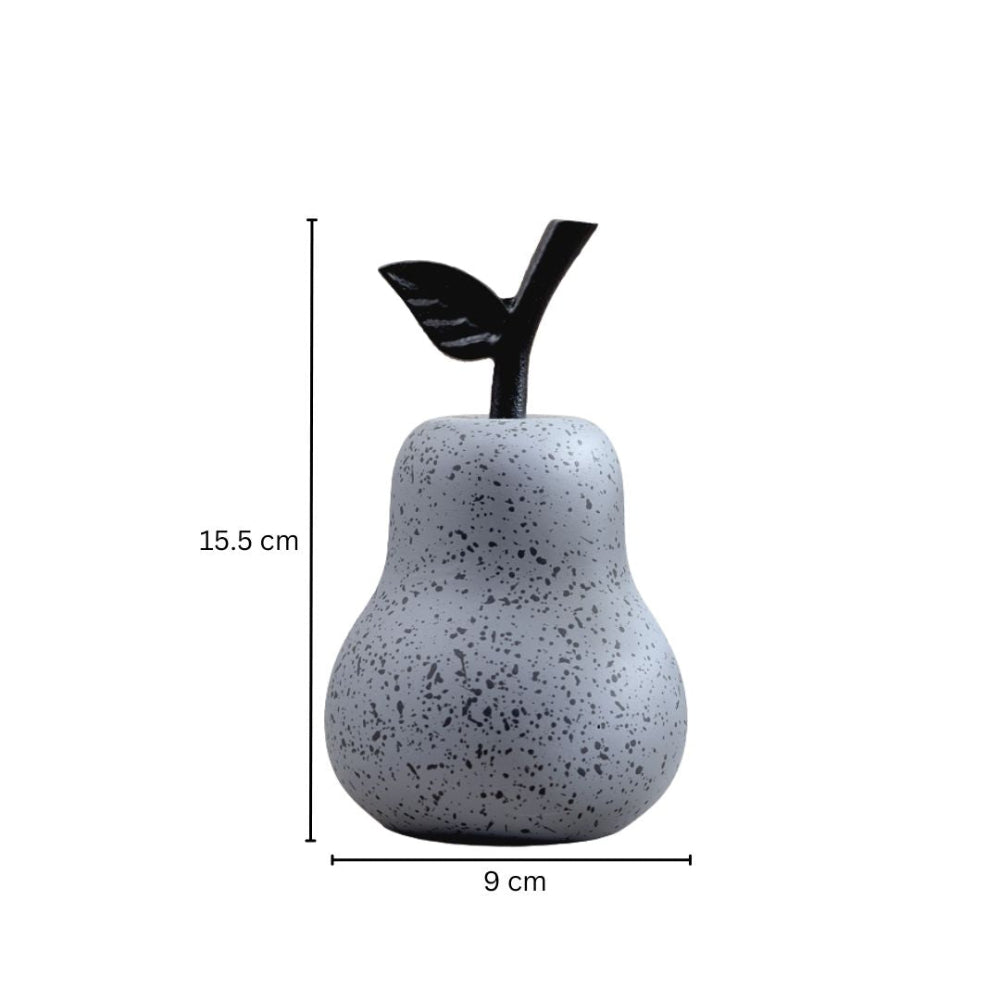 Pear Concrete Sculpture - Dark Grey