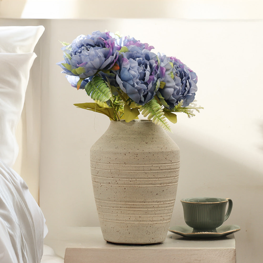 Peonies Faux Stem - Blue Sunset