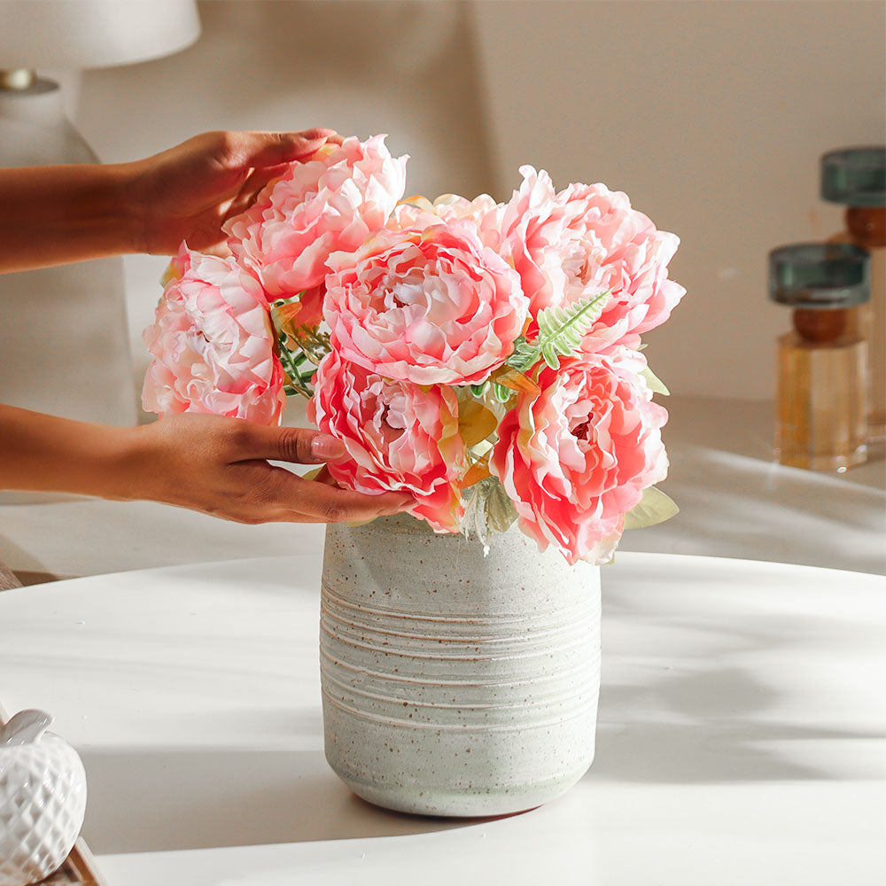 Peonies Faux Stem - Pink Sunrise