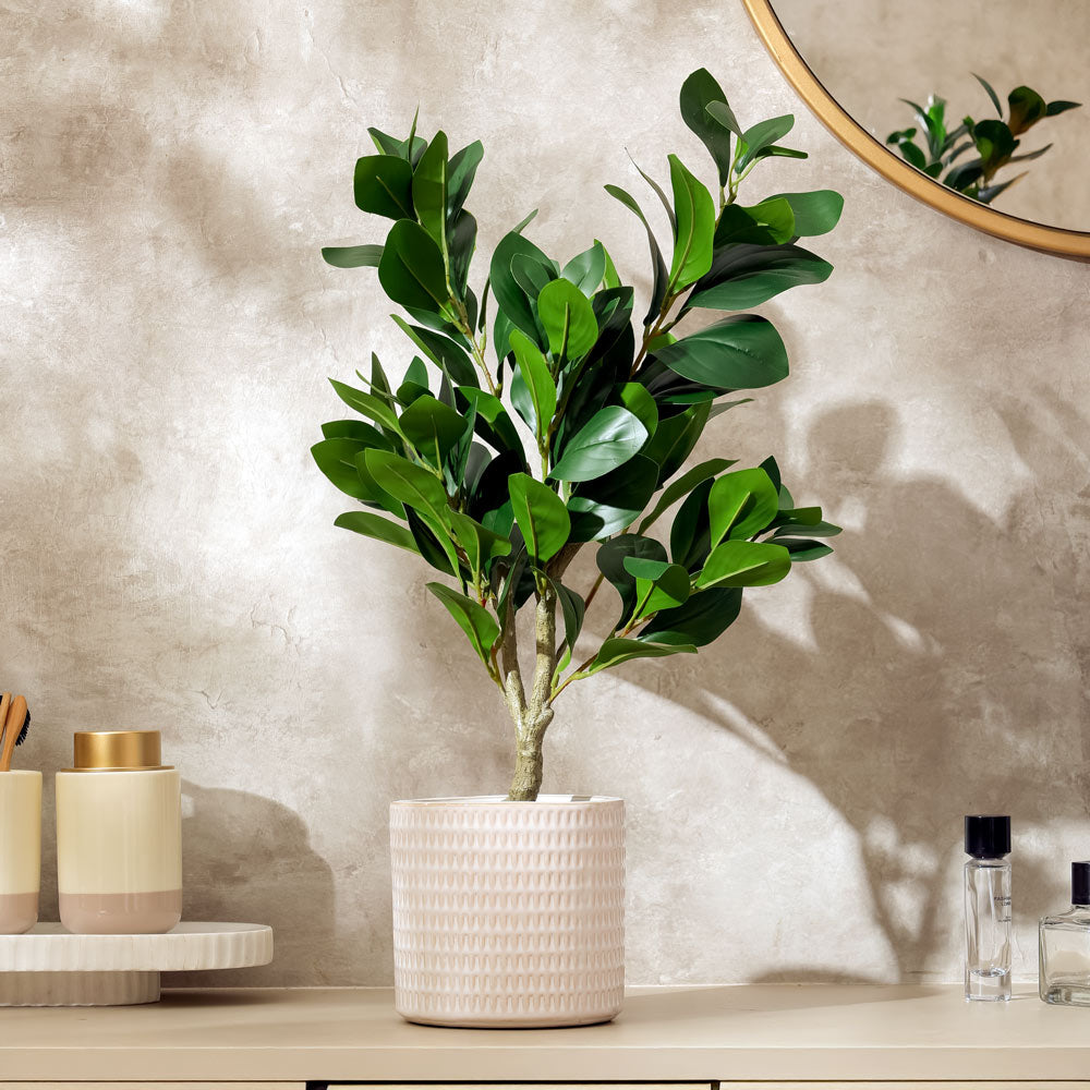 Peperomia Artificial Potted Plant - Small