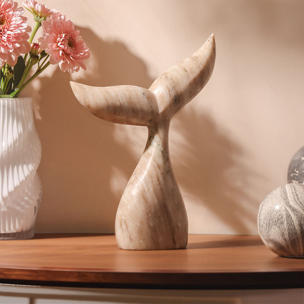 Fishtail Marble Sculpture Medium - Desert